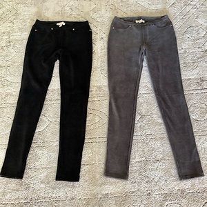 MICHAEL KORS (set of 2) FLAT FRONT TEXTURED STRETCH JEGGINGS